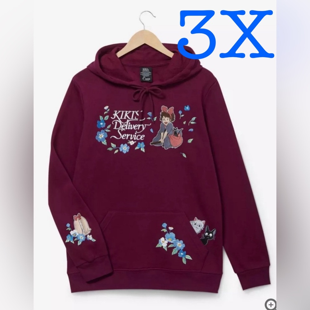 3X Studio Ghibli Kiki's Delivery Service Floral Logo Hoodie